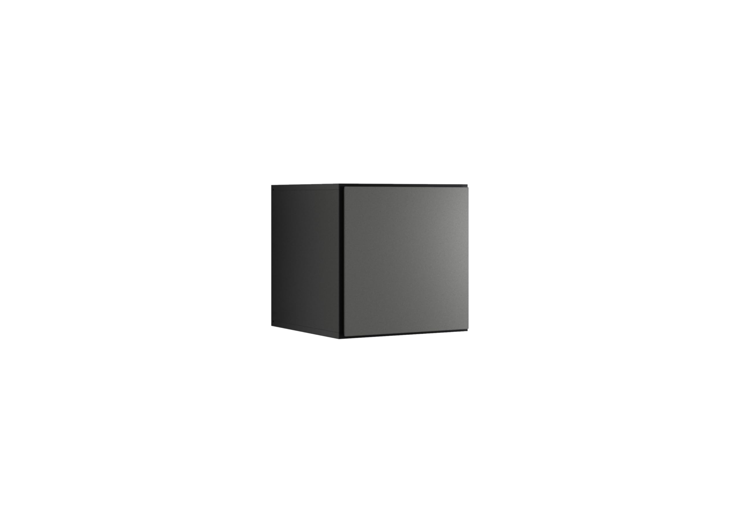 BMG Möbel Wohnzimmer Wohnwand Set 7-teilig MDF Softclose Anthrazit Matt