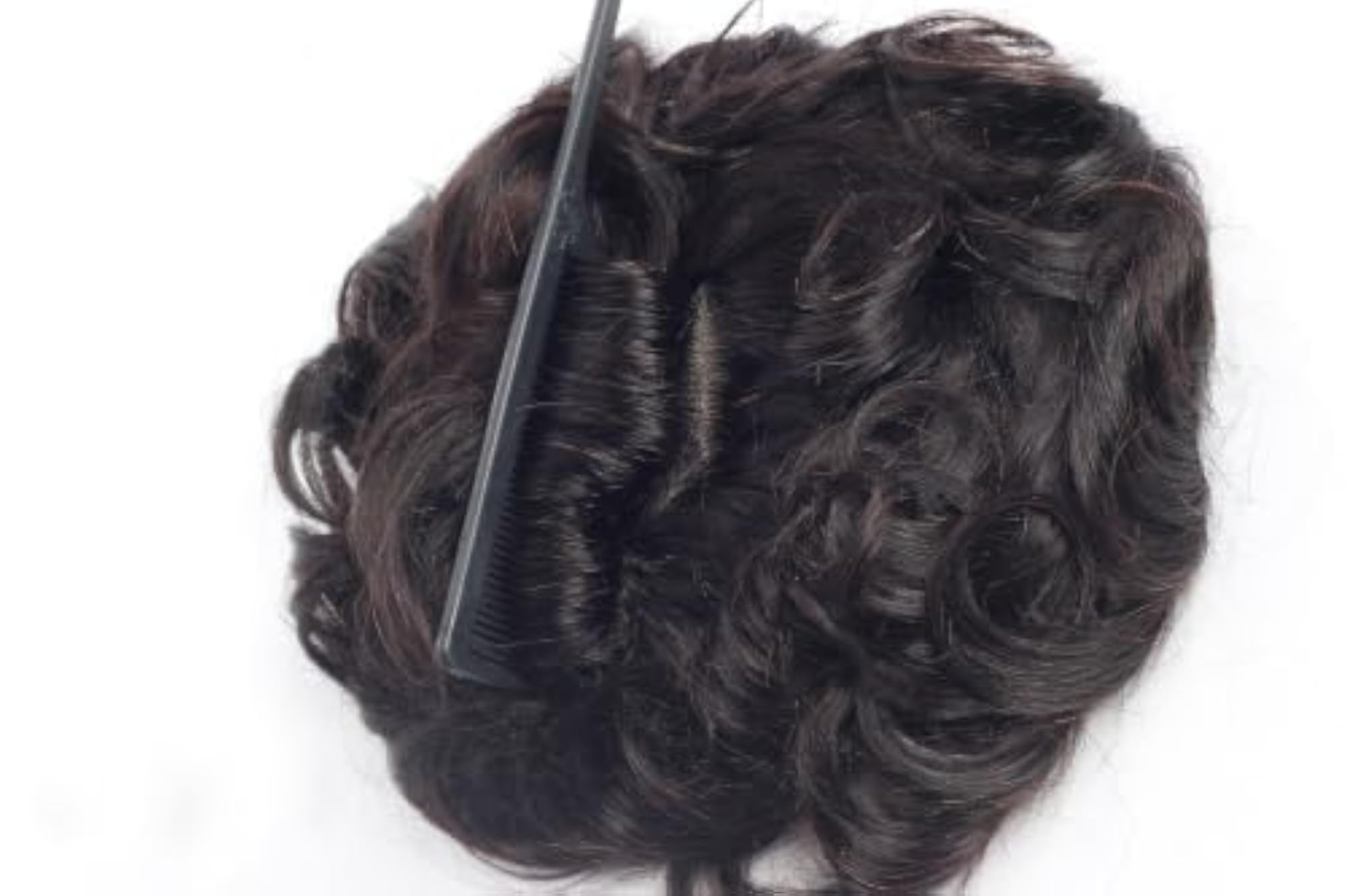 Men's Curly Double Base Mirage Hair Patch, Natural Brown