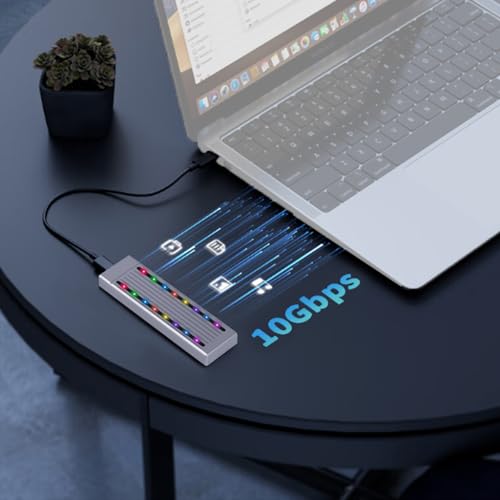 Carcasa externa JMT para SSD M.2 con luz RGB miniatura 6