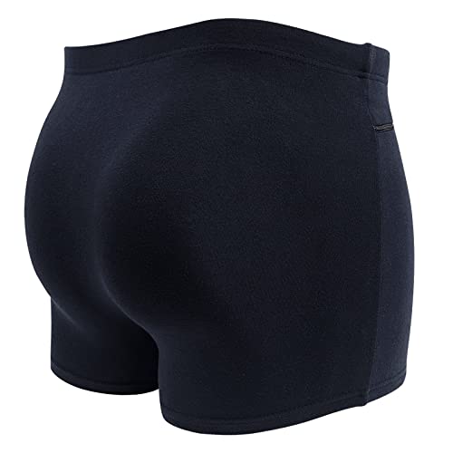 Men's Boxer Briefs Secret Hidden Pocket, 2 Packs Travel Underwear with Secret Front Pockets (Dark Blue)2