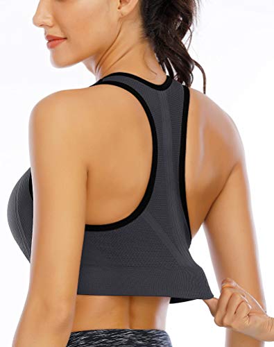 Image of IUGA Sports Bras for Women High Impact Racerback Sports Bra Seamless Padded Sports Bra Yoga Bras Workout Bra Activewear Bra