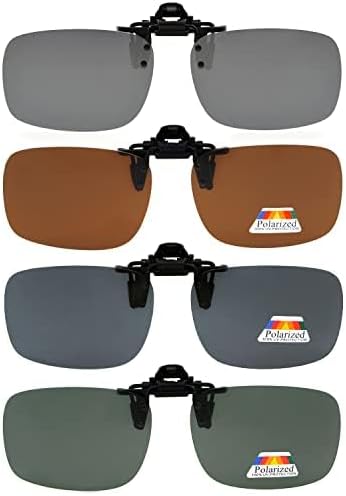 Eyekepper 4 Pack Flip-up Clip-On Sunglasses 59x39 MM Metal Wear Over Glasses - Image 2
