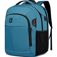Backpack,Bookbag for Men and Women, 17.3 inch TSA Water Resistant Business Travel Laptop Backpack,Durable College School Backpack Bookbag for Teens, Lake blue