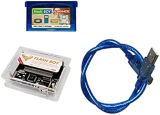 Flash Boy 3.2 Cyclone Dumper For Game Boy GBC GBA ROMS Game Cartridge; USB Flasher ADVANCE GBA Flash Cart Support Game Boy Camera Recorder Burner (With 128M+512K+FLASH Cart, Clear-1)