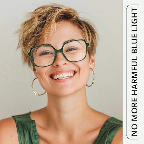 Image of miyya Blue Light Blocking Glasses for Women, Blue Light Glasses for Women Oversized Fashion Glasses
