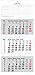 Produktbild ADINA Dreimonatskalender 70x33cm mit Tagesanzeiger 3x12 Blatt