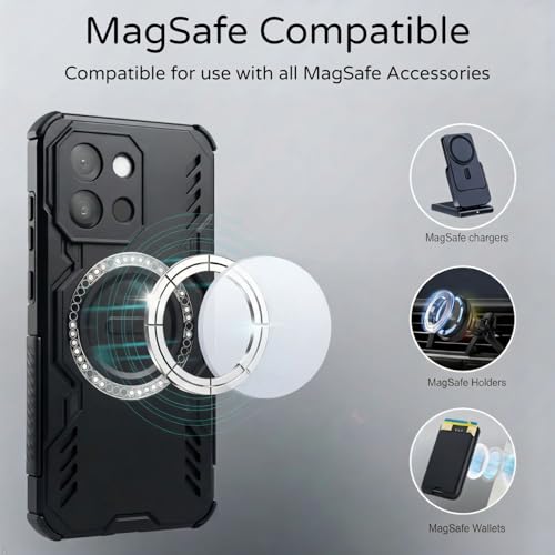 Image of ShieldTech Back Cover Case for OnePlus 13T 5G | 360 Protection Mobile Phone Case Mag-Safe | Camera Protection | Back Cover for 1 + OnePlus 13 T 5G / One Plus 13T 5+G - Black TPU+PC