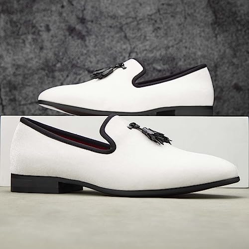 Image of Meijiana Mens Loafers Wedding Dress Shoes Slip-On Loafers for Men Tuxedo Suit Shoes