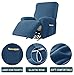 4-Piece Recliner Cover Velvet Recliner Slipcover Split Relax All-Inclusive Chair Cover for Large Recliner, Soft Thick Luxury Furniture Protector -Dark Grey