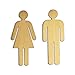 Produktbild Türschild Set"Frau+Mann" Toilettenschild, Goldfarben je 1 Stk. MATT - Made in Germany