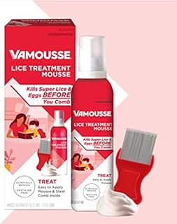 Vamousse Lice Treatment Mousse (6 fl oz), Pesticide-free, Clinically Proven to Kill Super Lice & Eggs, Easy to Apply & Rin...