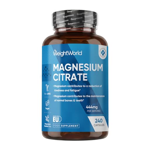 Magnesium Citrate Capsules 1480mg - 240 Capsules - 4 Months Supply