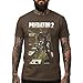 Predator Shirt - Vintage 90s Sci-Fi Horror Graphic Tee - City Hunter Movie Poster T-Shirt - Heavyweight Streetwear Top Espresso