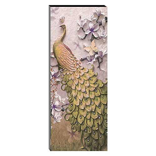 Image of Indianara Set of 3 Radha Krishna with Peacocks MDF Art Painting (3844FL) without glass 4.5 X 12, 9 X 12, 4.5 X 12 INCH