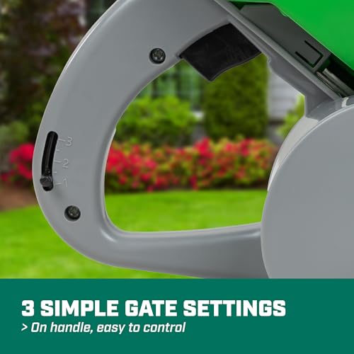 Image of Chapin 8706G Spreader, Lawn and Garden, TurfPro, Hand Crank, Lightweight, Portable, Poly Scoop, Thumb Control Gate, 3 Settings, Ideal for Small Spaces, 15 Setting Gate, Fertilizer and Seeds, 0.3 Gal