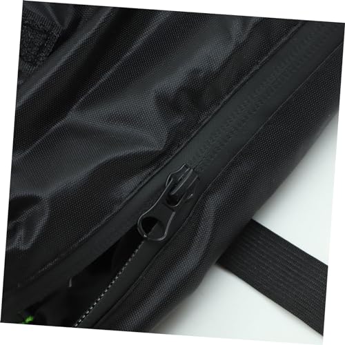 Cubrecalzado impermeable para lluvia de tela Oxford negro para mujer, cubrebotas altas con diseño reflectante miniatura 3