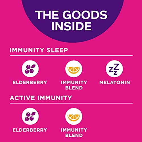 Olly Immunity Gummy Refill Pouch Bundle: Day And Night Immune Support, Vitamin C, Elderberry, Active Berry Immunity Gummies - 90Ct Pouch, Immunity Sleep Gummies - 60Ct Pouch #TOP5