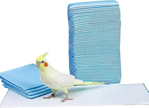 Wenrox 小鳥用シーツ 20/40/50100枚セット ペットシーツ 超吸収 抗菌 消臭 鳥用 新聞紙 防水シーツ ゲージ インコ とりかご 文鳥 セキセイインコ 使い捨て除湿おむつ (33-45cm 100枚)