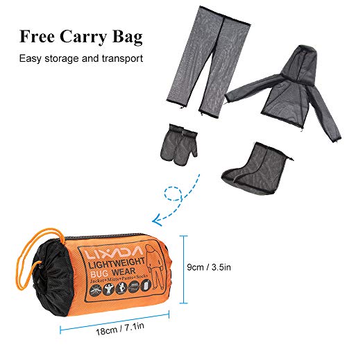 Traje de pesca, Andoer Leve Inseto de Verão Desgaste Mosquito Terno Jaqueta Luvas Calças Meias para