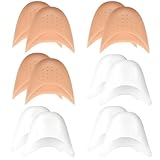 ZHLKHIOP 6 Pairs (3 Nude + 3 White), Toe Pads for Pointe Shoes, Ballet Toe Pads for Dancers, Soft Cushioning for Comfort and Protection, Breathable Material