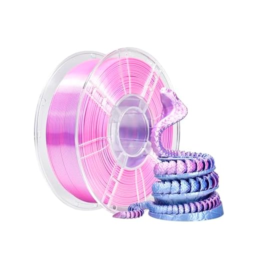 iBOSS PLA Plus Filament 1.75mm Dual Color, Shiny Silk PLA PRO 1kg 3D Printer Filament, Coextruded 3D Printing Filament Magic PLA+, Fits for Most FDM 3D Printers (Silk Purple Silver)
