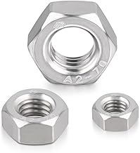 MINISOISO Ecrou 100 Pièces Ecrou Inox M8, Ecrous Hexagonal en Acier inoxydable, Écrou de Blocage Autobloquant, DIN 934, Écrous Hexagonaux pour Vis