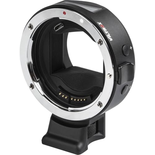 VILTROX EF-E5 Smart Lens Mount Adapter Full Frame CDAF/PDAF Auto Focus with OLED Screen,Manual Adjust Aperture for Canon EF/EF-S Lens to Sony E Mount Camera A9/A7RIII/A7III/A7II/A6500/A6300