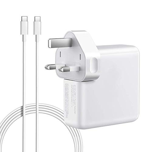 QINUKER 61/87 W USB-C adaptador de corriente, entrega de potencia PD (enchufe británico/UE/US/JP para viajar)