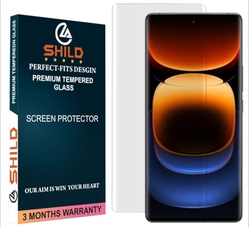 Image of SHILD Premium UV Tempered Glass Screen Protector for iQOO 12 Pro 5G (6.78 Inch) - Full Adhesive, Curved Edge, HD Clarity, 9H Hardness, Fingerprint Compatible, Case Friendly - Pack of 1