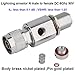 N Type Lightning Arrestor 0 to 6 GHz (N-Male/N-Female) 50ohm,Protects 3G, 4G, LTE,GPS, 2.4GHz /5GHz 900MHz, Ham Other Outside Antennas