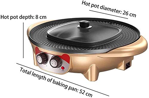Olla eléctrica para barbacoa y hot pot con control de temperatura miniatura 2