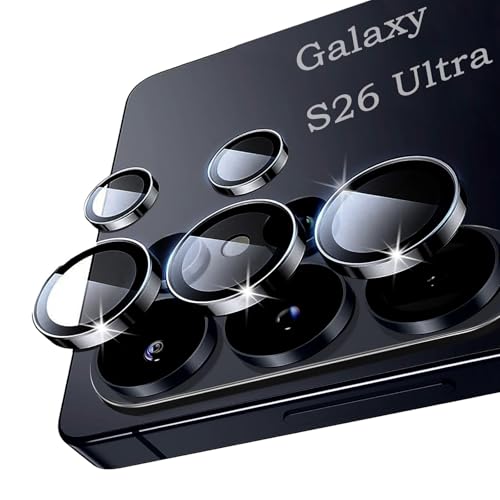 AFENGBOX 2 Pack Camera Lens Protector for Samsung Galaxy S26 Ultra 5G 9H Tempered Glass Ultra HD Anti Scratch Camera Cover Accessories for Galaxy S26 Ultra Black