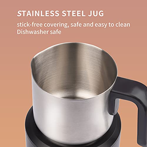 Montalatte Fimei 4 in 1 montalatte e vapore elettrico, interno antiaderente caldo freddo magnetico a vapore in acciaio… - immagine 3