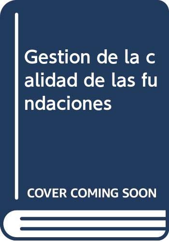 Portada de Gestion de la Calidad en las Fundaciones
