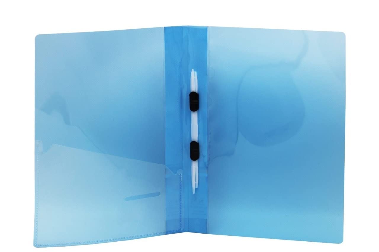 Shining Zon A4 Size Transparent Report File Folder with Plastic Clip for Certificates, Office Documents, Reports, Page Holder, Presentation (Pack of 60 Files) 3