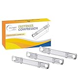 OLYMPX 100 Pcs of Prong Paper Fastener Compressors for Standard 2-Hole Punch, Works with 1 Inch - 3.5 Inch Capacity, 2.75 Inch Center for Paper Fastener Prong Bases, 100 per Box