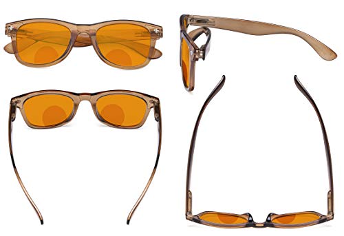 Image of Eyekepper Blue Light Blocking Bifocal Glasses for Women Reading Computer Orange Tinted Nighttime Sleeping Bifocals Readers