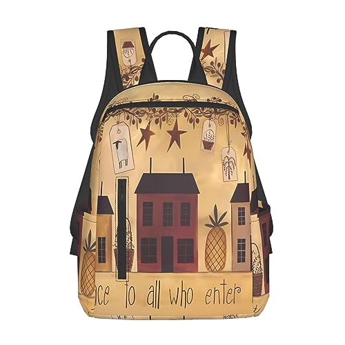 Sac à dos léger au motif grange automnale pour vos sorties et loisirs décontractés