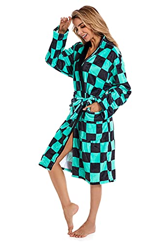 Haydory Tomioka Giyuu Kamado Nezuko Kamado Tanjirou Kimono Bathrobe Robes Flannel Winter Lounge Pajamas Sleepwear Men Women2