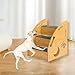 Jinhxofs Dog Stairs, Wooden Steps, Portable, Non-Slip, Portable, for Pets, Suitable for Older Dogs, Cats, Living Room, Home, Bedroom, 3 Steps