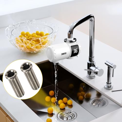 GZNB 2 Stück Silber M12 x 30 mm Hohlschraube Spüle, 304 Rostfreier Stahl Abflusssieb Schraube, für Ablaufgarnitur Spüle Abflusssieb Küchenspüle Schock Spüle Zubehör