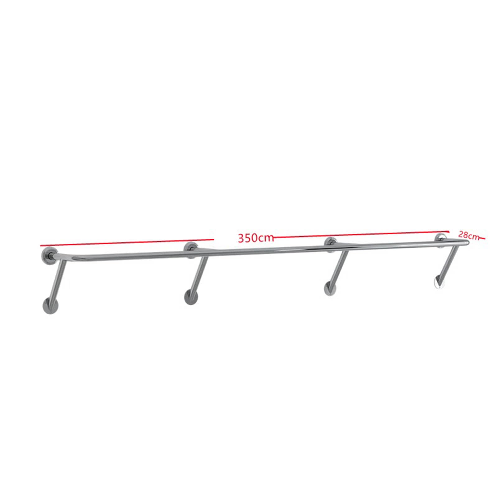 Perchero de Pared de Acero Inoxidable - Exhibidor de Prendas versátil para Tiendas y el hogar. Perchero Multiusos y toallero. Diseño metálico para nizat.