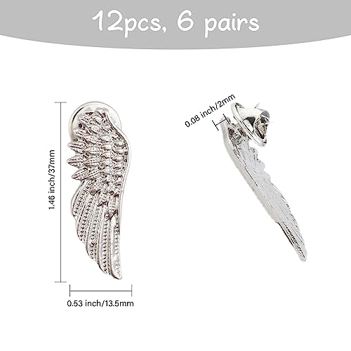 Image of CHGCRAFT Angel Wings Brooches Pin Wing Alloy Brooches for Suit Shirt Collar Lapel Pins Sweater Shawl Coat Breastpin Accessories for Wedding Party Jewelry