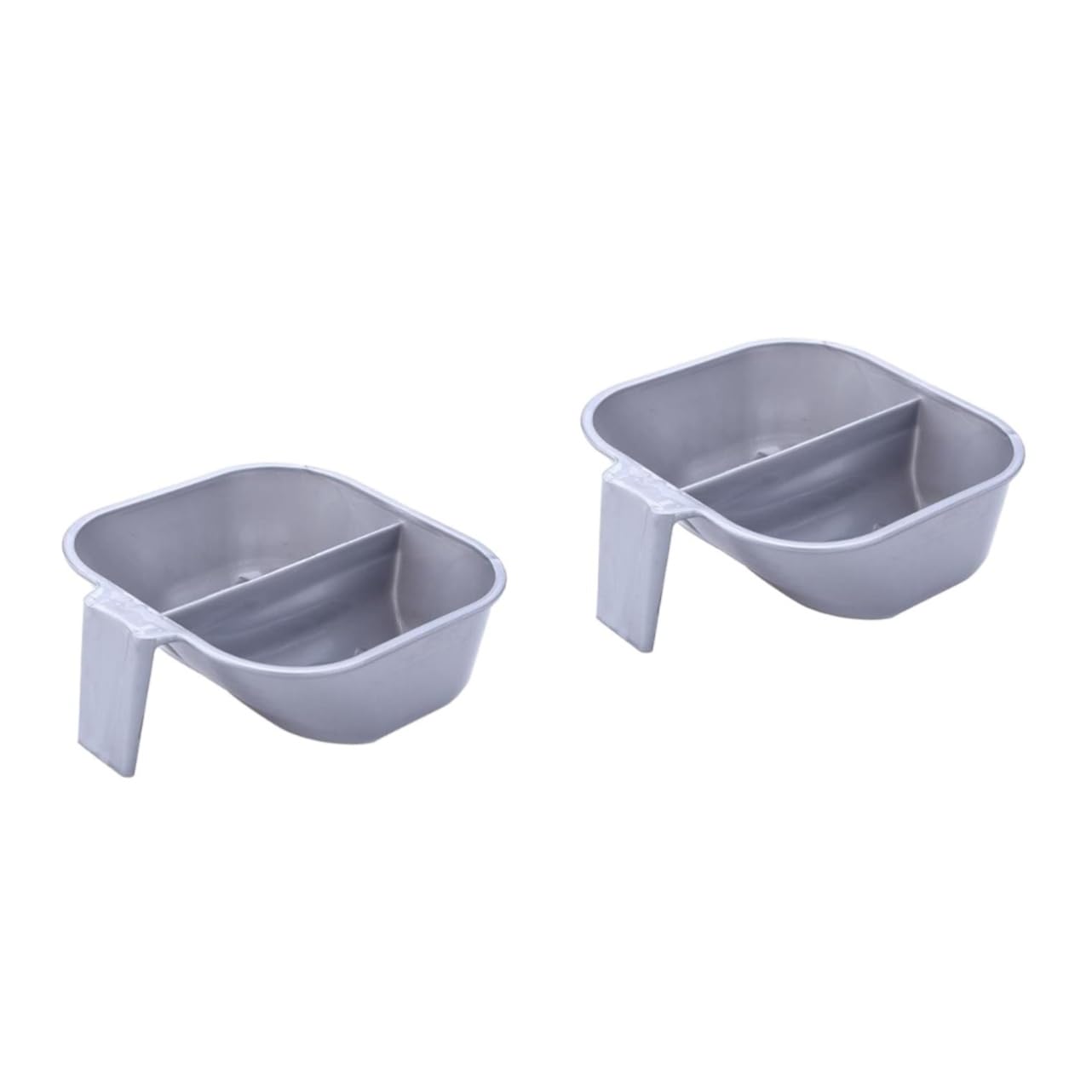 HONMEET 2 Pcs Hair Color Cream Bowl Mixing Bowl Hair Dye Container Hair Double Color Bowl Hair Dye Coloring Kit Hair Oil Salon Bowl Mixing Color Bowls Hair Dyeing Bowl Silver Abs