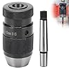 Acciaio Mandrino Trapano, Mandrino per Trapano, Mandrino Autoserrante per MT2 -B16 MK2 da 1-16mm, Mandrino a Colonna con Pergolato per Trapano Tornio