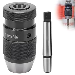 Acciaio Mandrino Trapano, Mandrino per Trapano, Mandrino Autoserrante per MT2 -B16 MK2 da 1-16mm, Mandrino a Colonna con Pergolato per Trapano Tornio