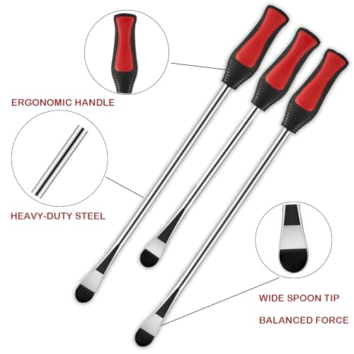 Image of Upgraded Steel Tire Spoons with Tire Valve Core Removal Tools Set 35 PCS