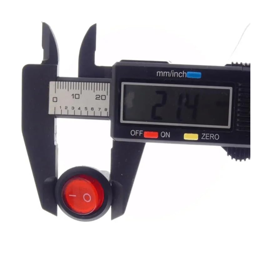 10PCS 23mm Diameter Red Light 3 PINS ON-OFF SPST Round Rocker Swit