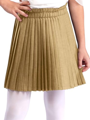 Kids Girls Tennis Golf Pleated Skirt Elastic Waist Athletic Sports Cheer Skirt School Uniform2