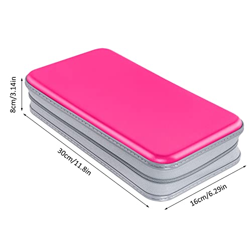 Siveit Cd Case Holder, 80 Capacity Cd/Dvd Case Holders Wallet Hard Plastic Cd Dvd Disc Cases Storage Binder For Car Home Office Travel (Hot Pink) #TOP5